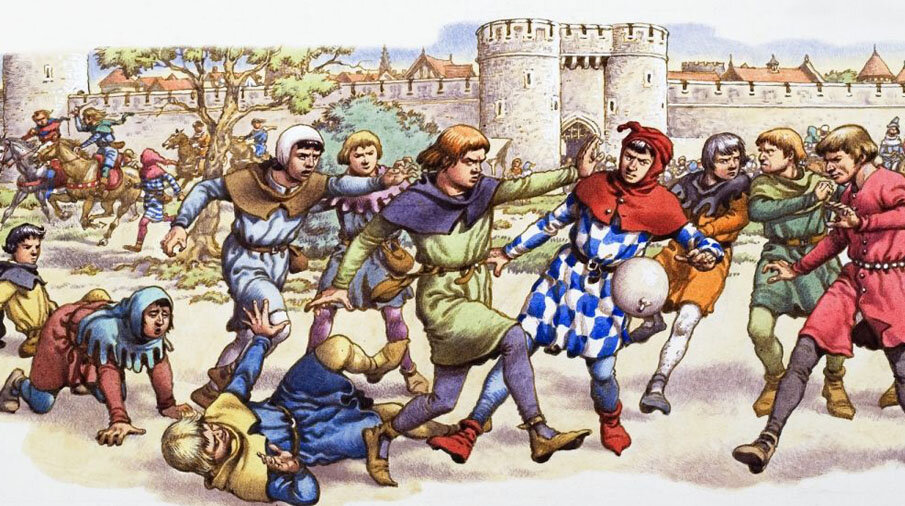 Физическая культура и спорт в средние века. Средневековый футбол в Англии. Футбол в Англии в средние века. Средневековый спорт. Спорт в средние века.