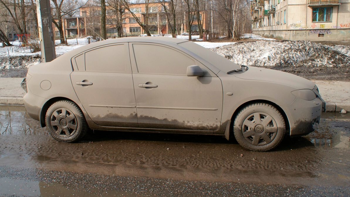 грязный автомобиль