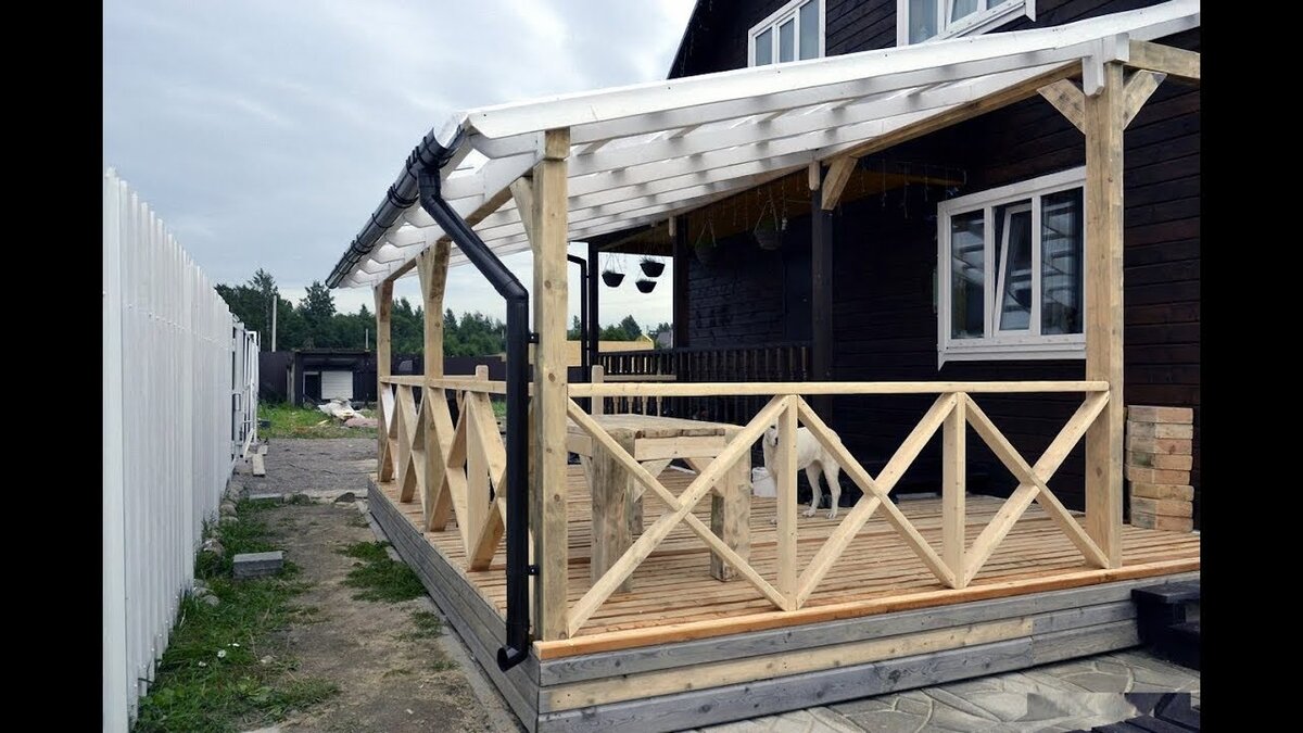 Примерно такая терраса нас бы устроила, но с крытой крышей https://www.google.com