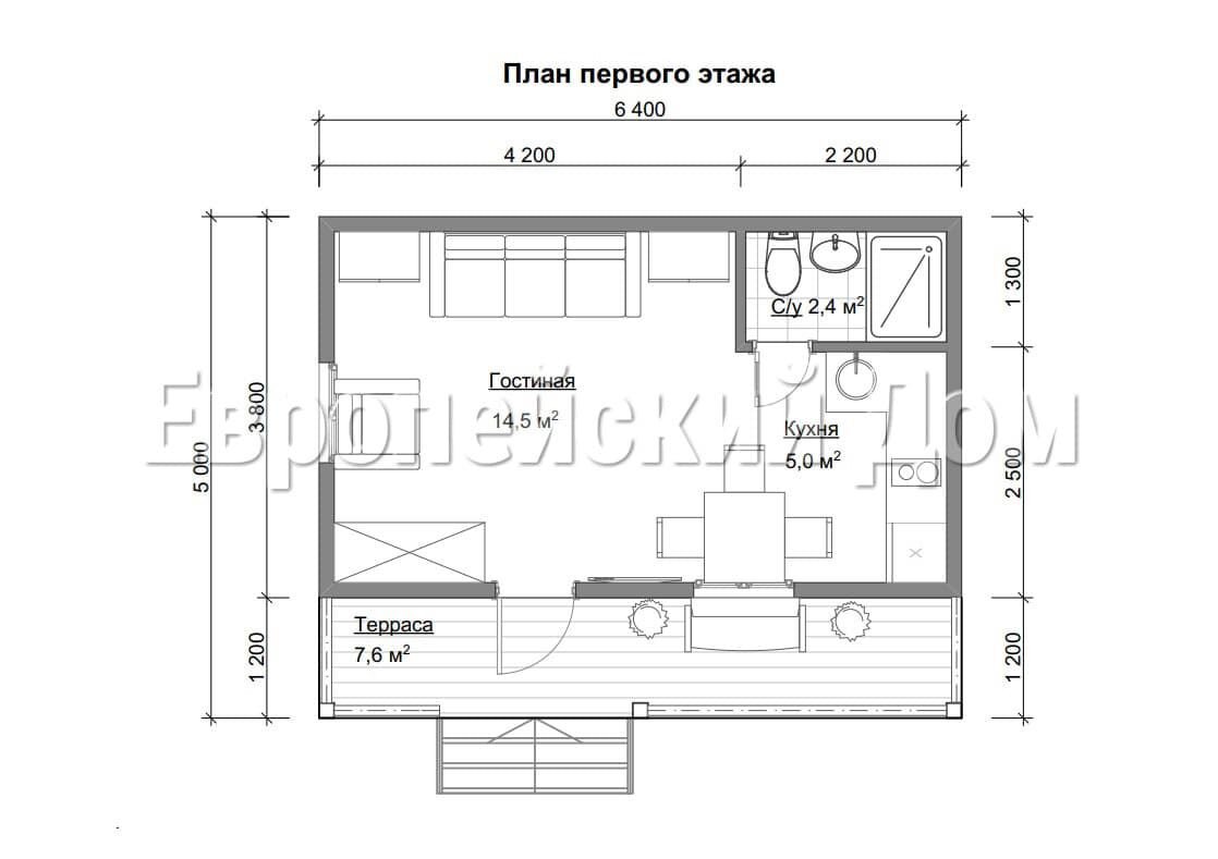 Планировка первого этажа. Источник фото: dom-bt.com