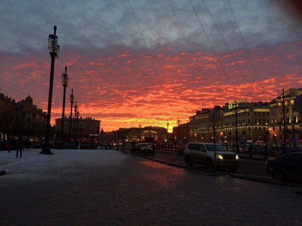 Закат на Сенной площади