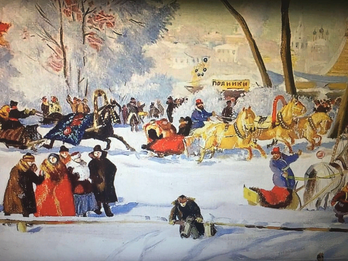 Масленица катание на санках