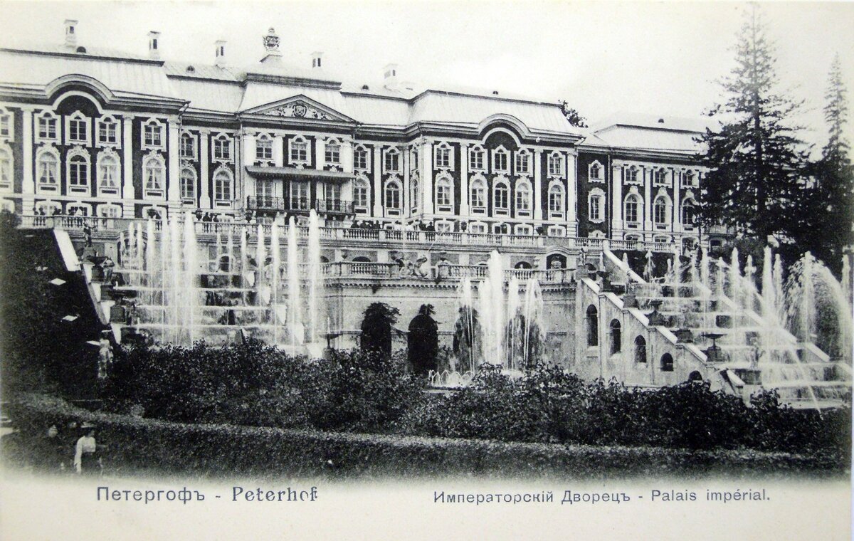 Петергоф черно белая картинка