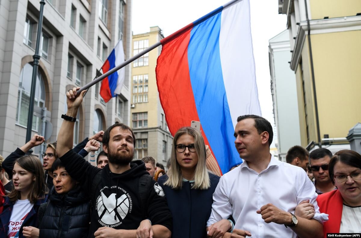 Шествие 17 июля у мэрии Москвы.