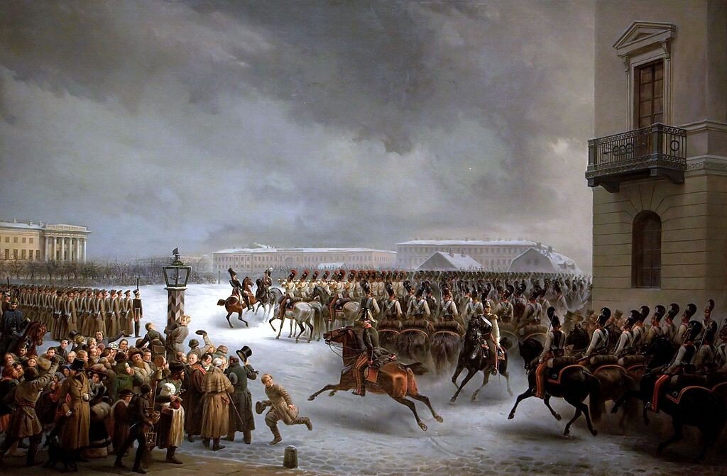 В. Тимм "Восстание 14 декабря 1825 года на Сенатской площади"