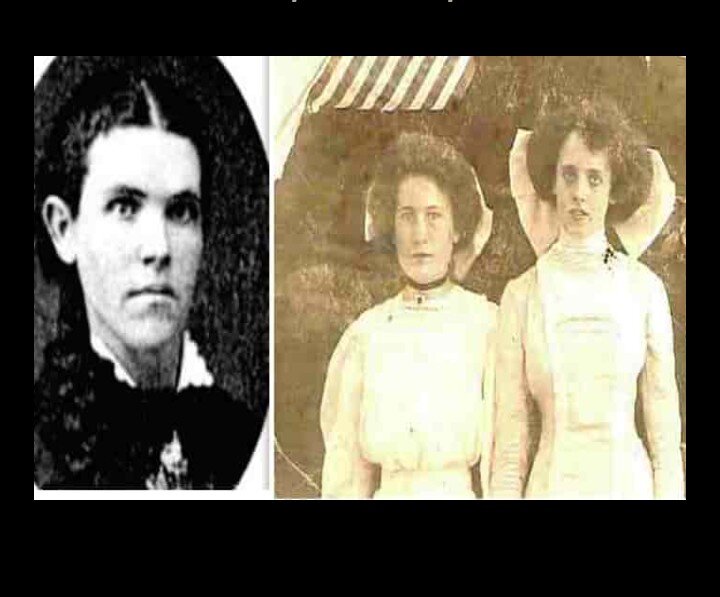 Эстер Кокс слева,Эстер с сестрой справа.