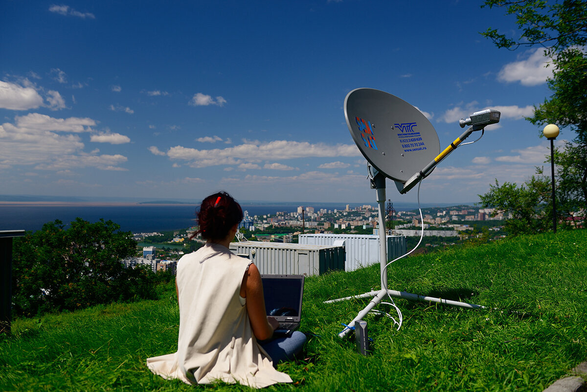 Спутниковый интернет с использованием специальных тарелок