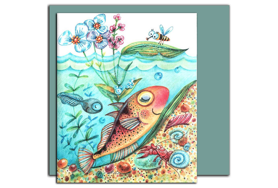 Иллюстрация из книга И. Токмаковой "Где спят рыбки"