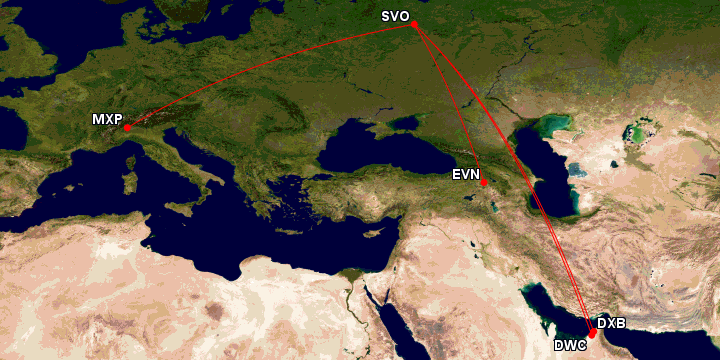 Маршрутная сеть A321neo 