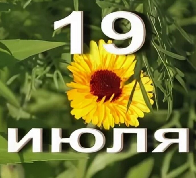 Имя 19 июля. 19 Июля. День 19 июля праздник. 19 Июля календарь. Открытки 19 июля.