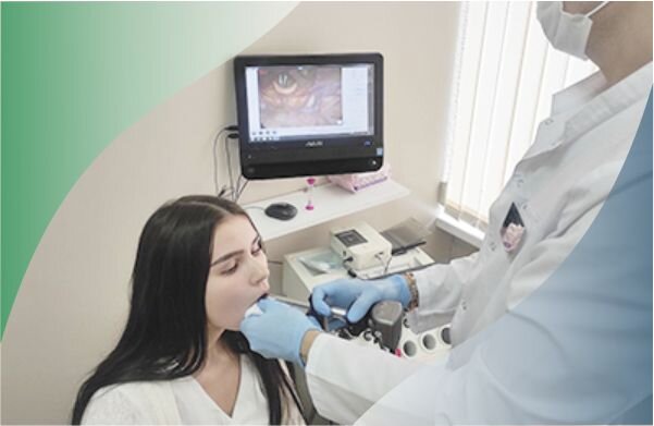 Прием врача-фониатра Демидова Е.Е. в клинике "Смитра", г. Новосибирск