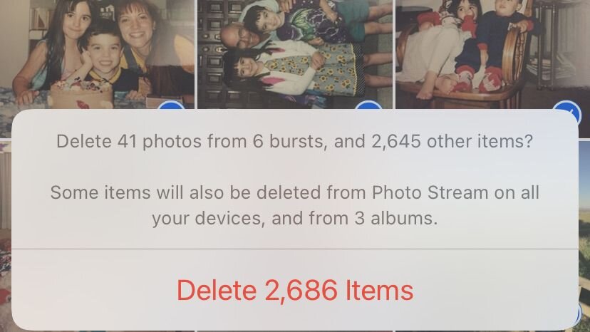 Как удалить все фото с iPhone