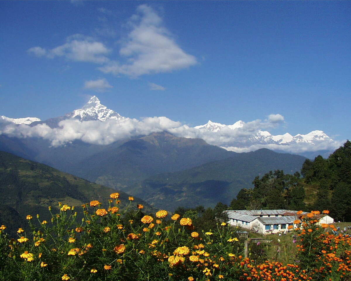 Непальская школа в районе Покхары
