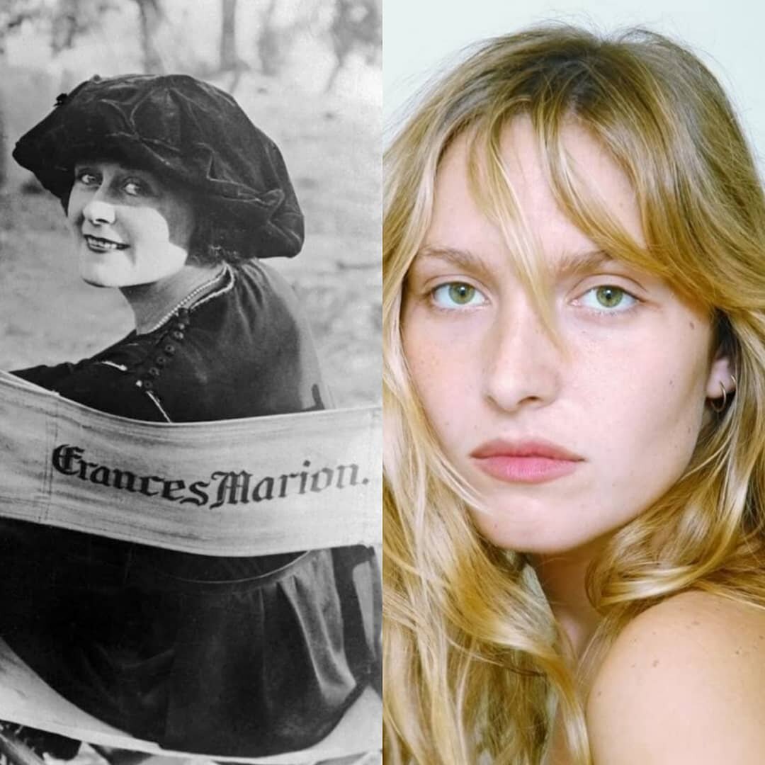 На обложке: слева – Фрэнсис Марион. Справа – французская актриса Жозефин де ла Буме, которая сыграла Фрэнсис в фильме «Первая» (2019). Фильм снят по роману Эйлина Уитфилда «Пикфорд: женщина, которая сделала Голливуд». Но, к сожалению, на данный момент в Сети фильм не найти.