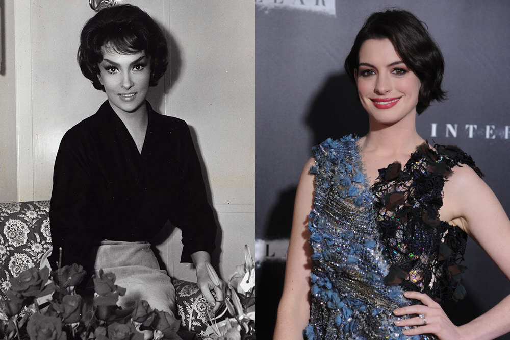    Джина Лолобриджида, 1959 год.; Энном Хэтэуэй, 2014 год.Legion-Media