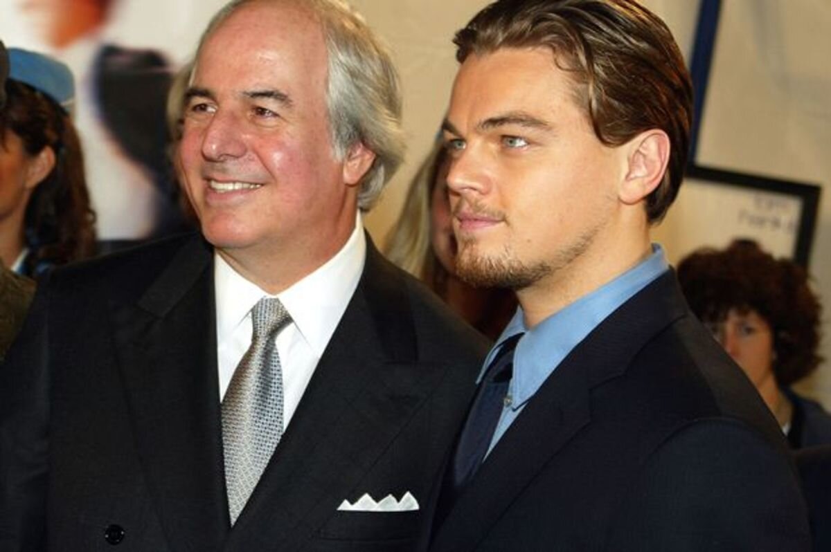 Фрэнк Эбигнейл мл. и Леонардо ДиКаприо на премьере фильма