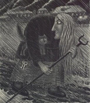 Ведьма. Б.П. Забирохин. Из серии литографий «Чертова дюжина». Санкт-Петербург, 2018. Из собрания Музея истории религии
