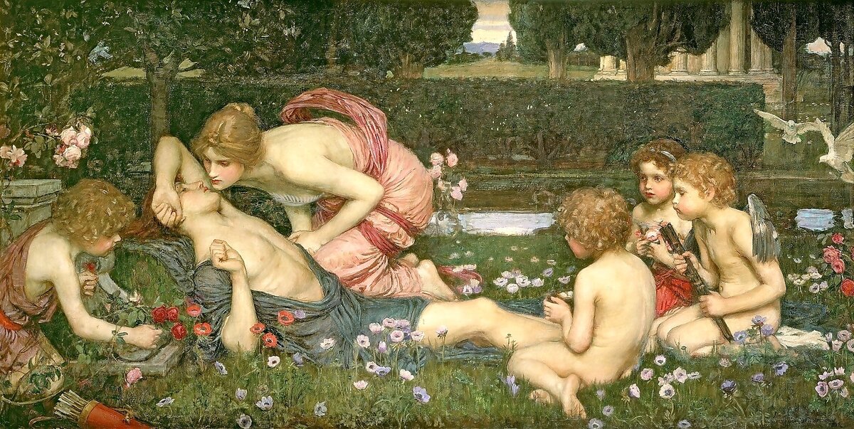 Джон Уильям Уотерхаус, «Пробуждение Адониса»,1900