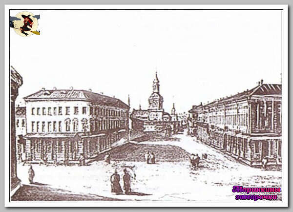 Биржевая площадь до 1875 года.