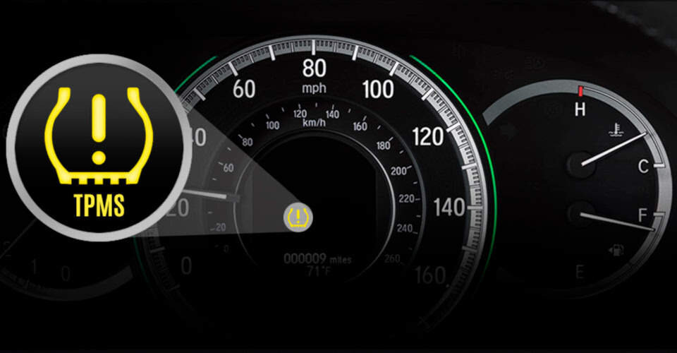 Загорелась лампа давления в шинах