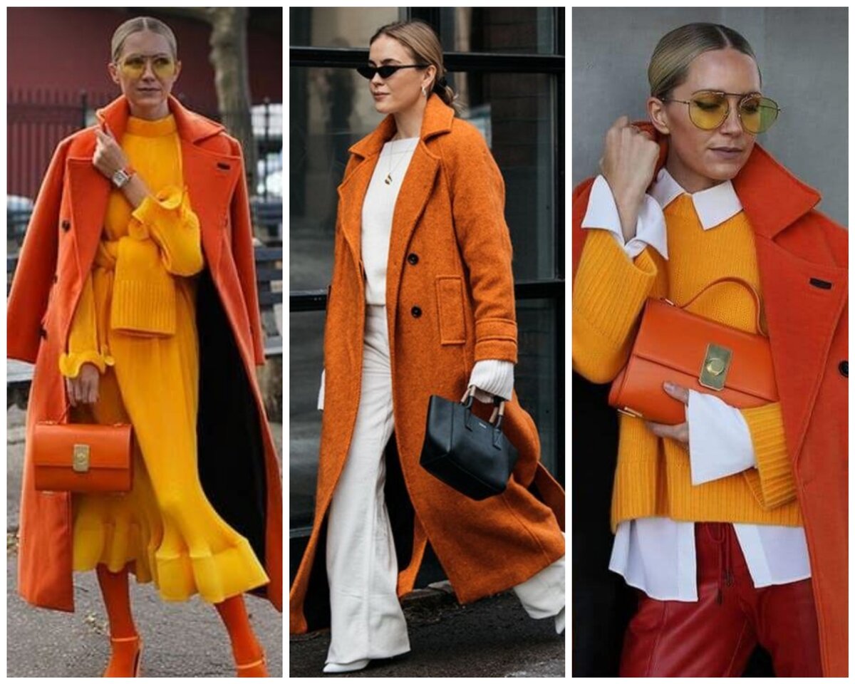Blair Eadie оранжевое пальто