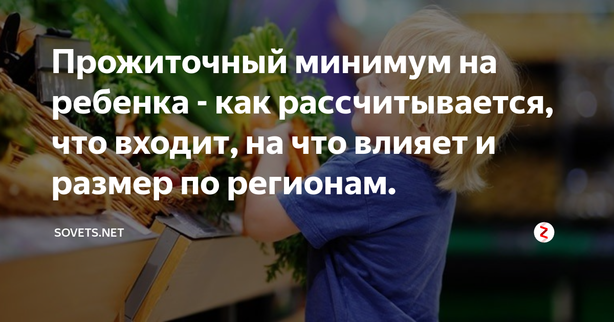 Прожиточный минимум на ребенка - как рассчитывается, что входит, на что ...