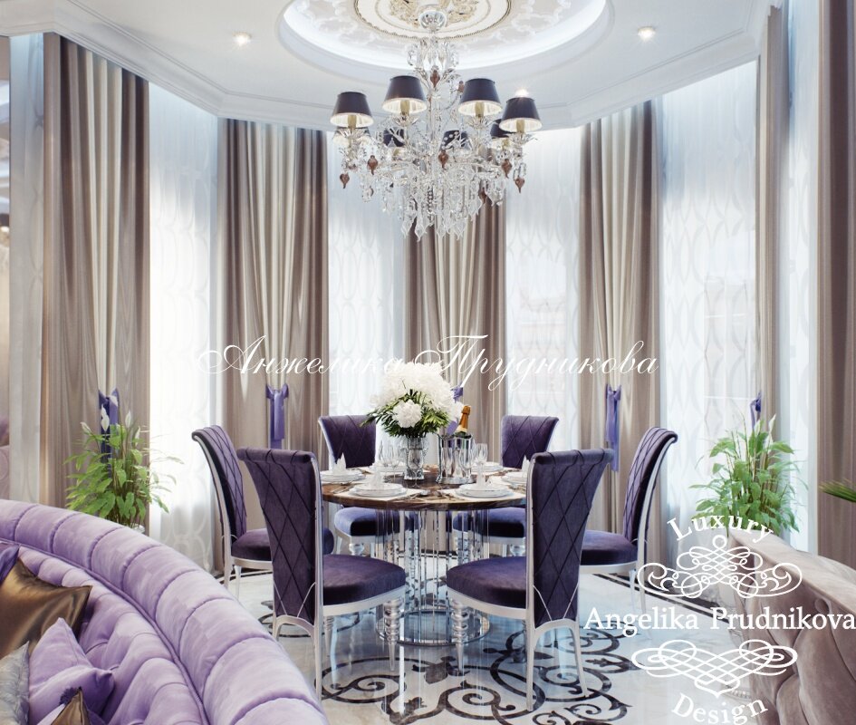 На фото: Дизайн интерьера коттеджа в стиле арт-деко на улице Новолуговая