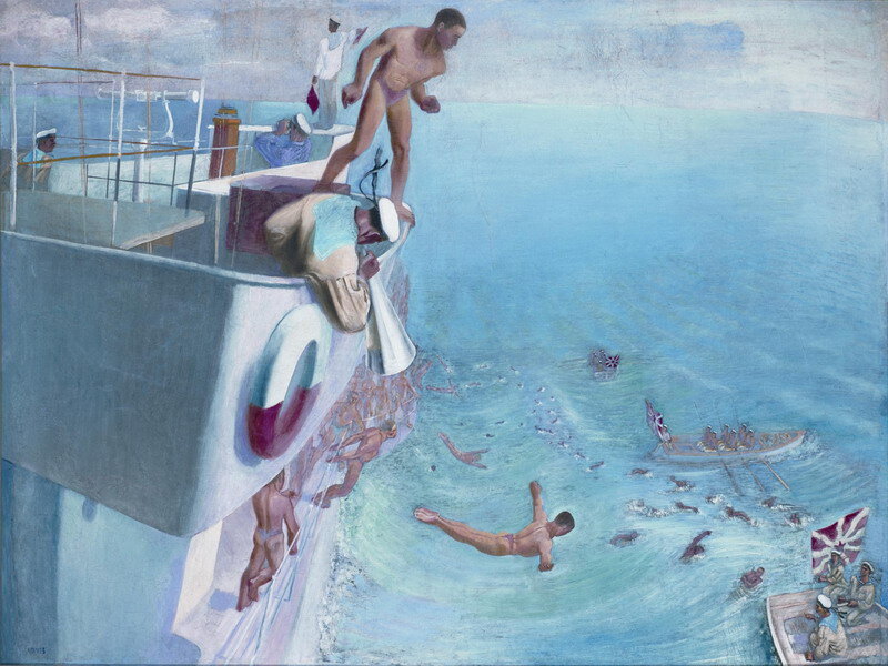  Алексей Пахомов. Купание краснофлотцев с борта корабля. 1933
 