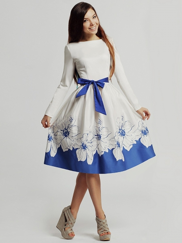 Голубое платье: красивые модели и фасоны, с чем носить, модные образы с фото
