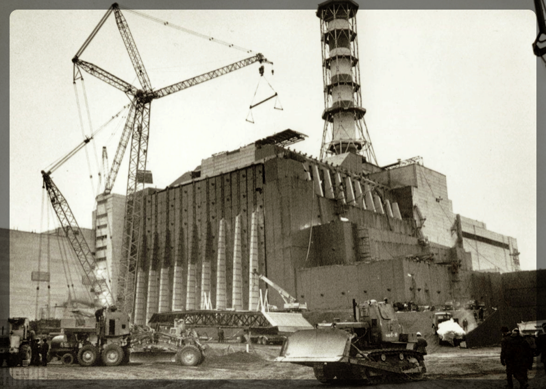 Чернобыль, ЧАЭС, Саркофаг, Энергоблок, Строительство