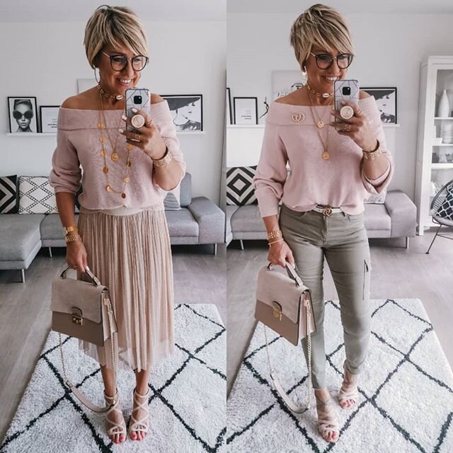 Пример как стильно одеться женщине в возрасте 50+