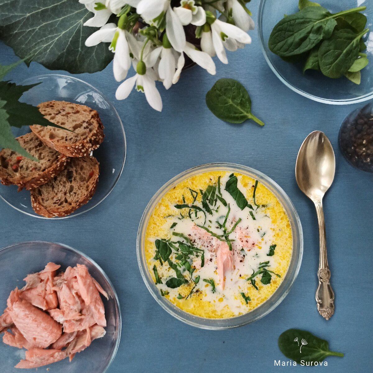 Суп из форели со сливками - получается очень сытный и вкусный.