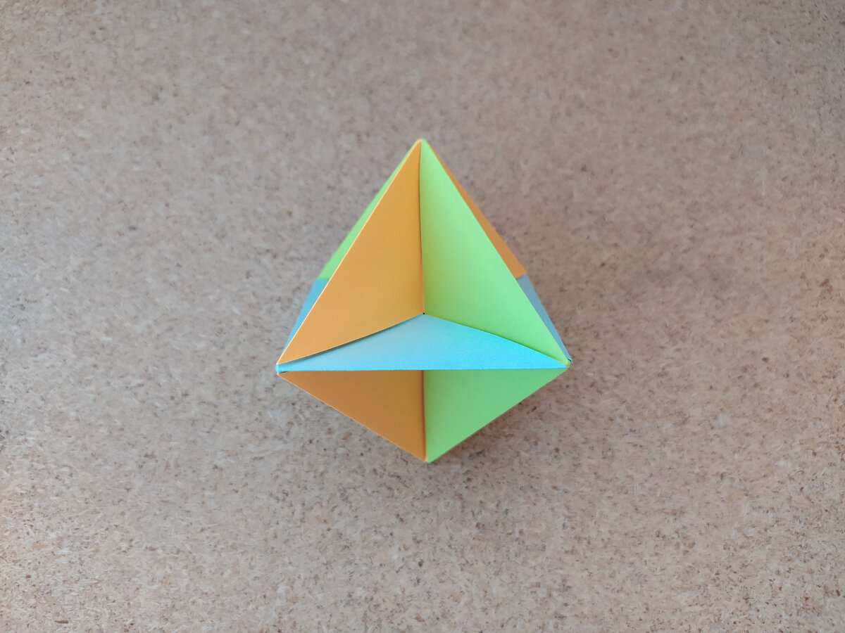 Самая простая кусудама из шести модулей из авторского архива