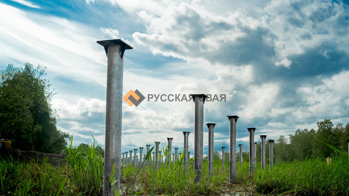Компания Русская Свая делится своими фотографиями с места установки винтовых свай