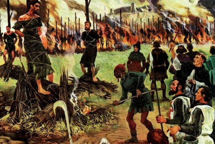 А жечь катаров или других в другие времена способны все, без исключения, к сожалению. Взято из интернета