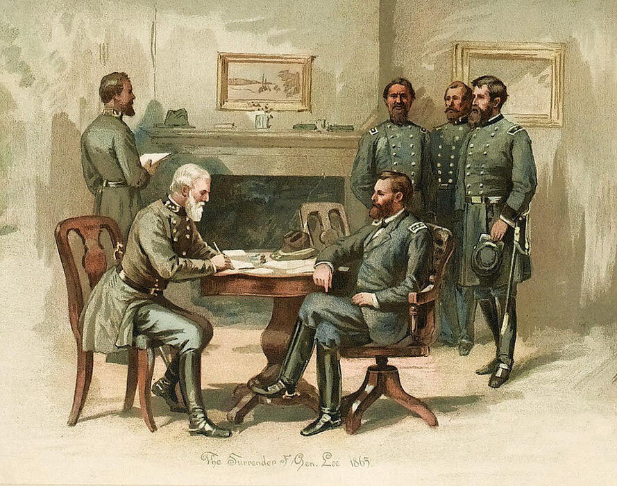 Генерал Ли подписывает капитуляцию КША