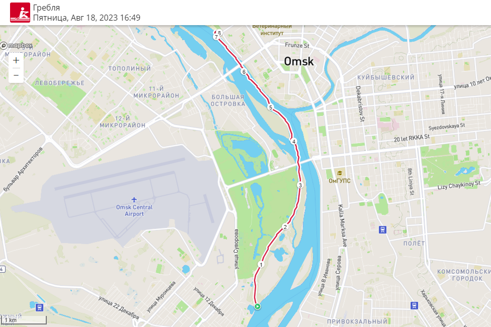 Скрин из приложения Polar Flow