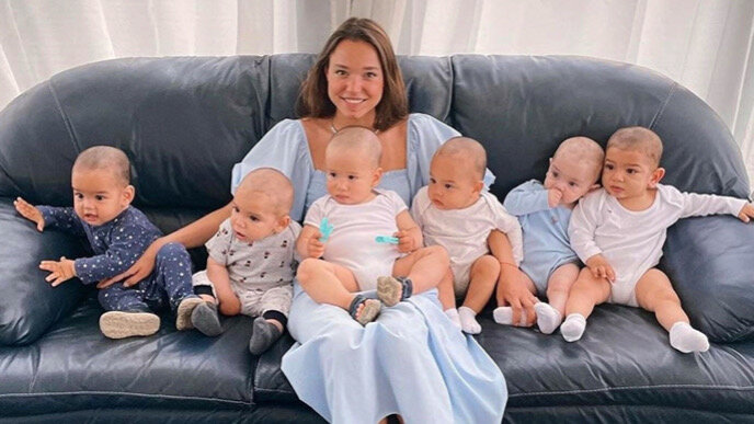 Кристина Гагаркина с детьми