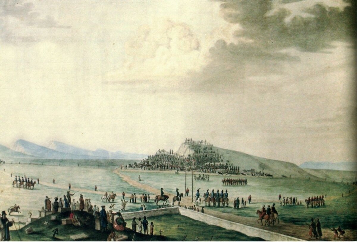 Скачки в Симферополе. Картина Фёдора Гросса, 1830-е годы