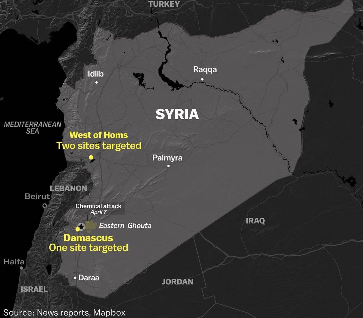 Сирийские объекты предположительно связанные с производством и хранением химического оружия. Подверглись авиаударам 14 апреля