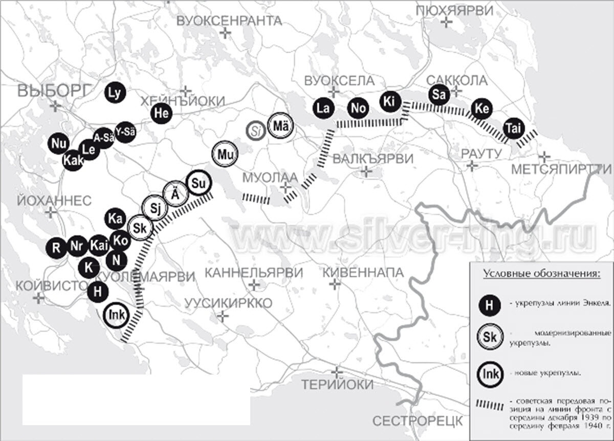 линия маннергейма на карте