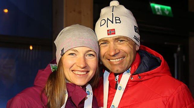 Бьорндален с супругой Дарьей Домрачевой. http://podrobnosti.ua/