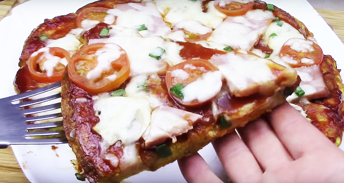 пицца на сковороде, ленивая пицца, быстрая пицца, пицца минутка на сковороде