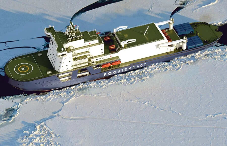 Ледокол на СПГ ЛК-40 / Иллюстрация: Aker Arctic