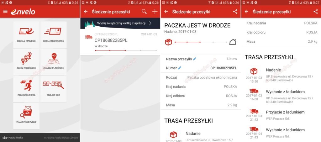 [caption id="attachment_751" align="alignright" width="840"] Отслеживание посылки через мобильное приложение Почты Польши[/caption] 