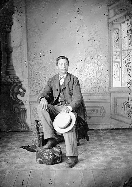 Лютер Стоящий Медведь. Фотография Джона Н. Чоута. 1879 год