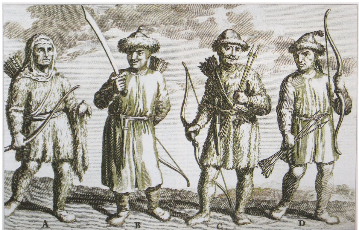 Народы Амура на гравюре Витсена. XVII век.