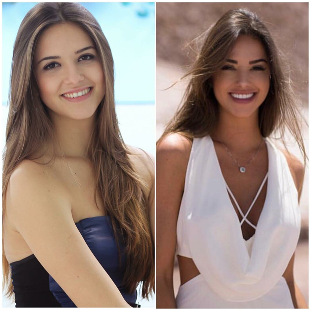 Фотография Кэрол в стиле "до и после", хотя разницы почти никакой - и так и так красивая.