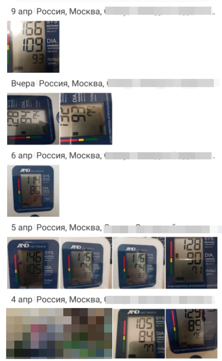 ежедневный многоразовый мониторинг с момента  приёма "Престариума"