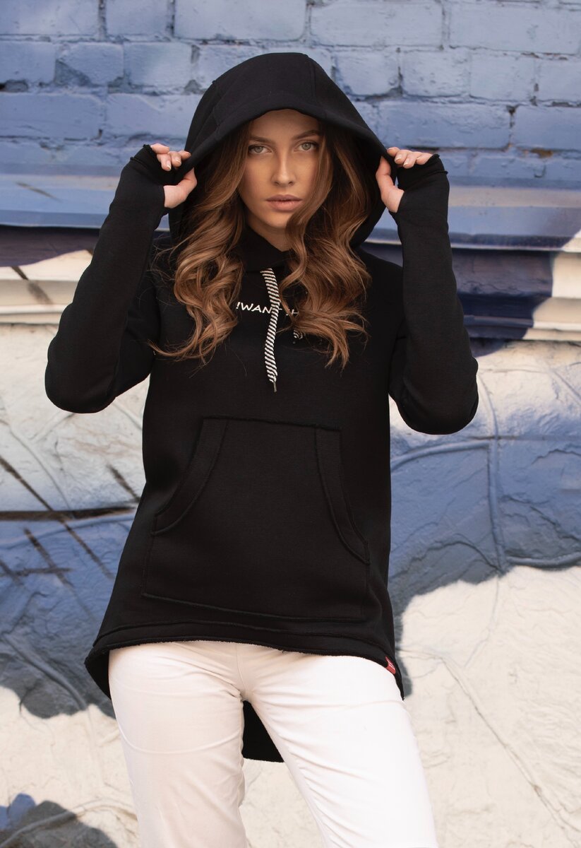 Тёплое худи с митенками от !WANT !HAVE